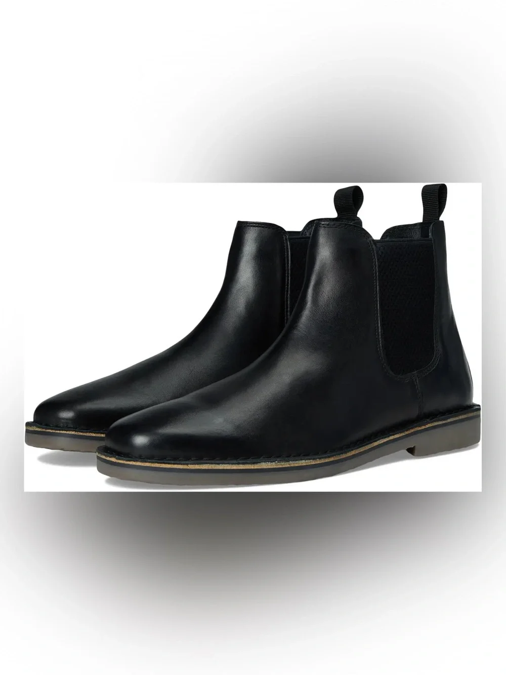 Men’s Steve Madden Black Leather Hatford Boots in Black